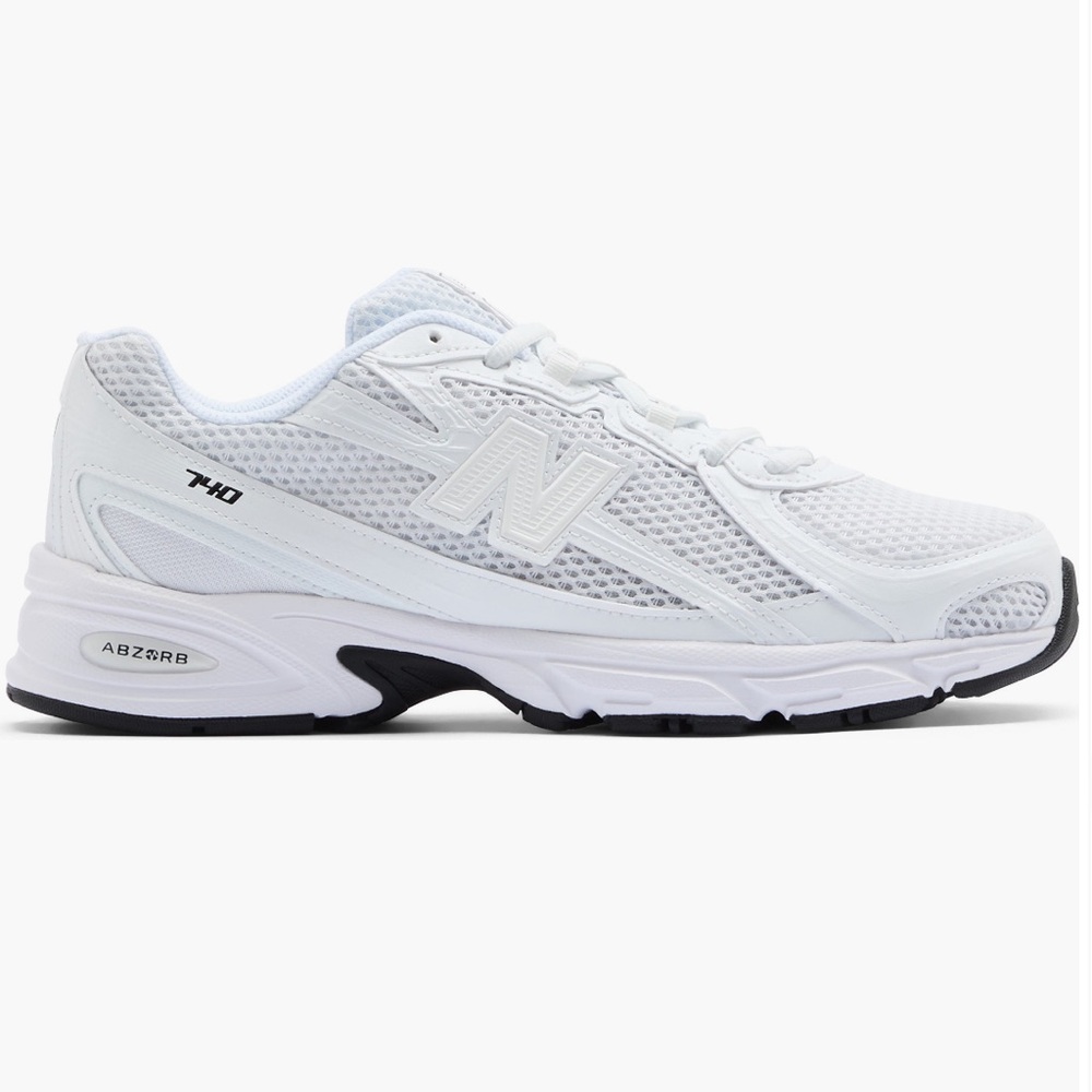 New Balance White Mesh Running Shoes